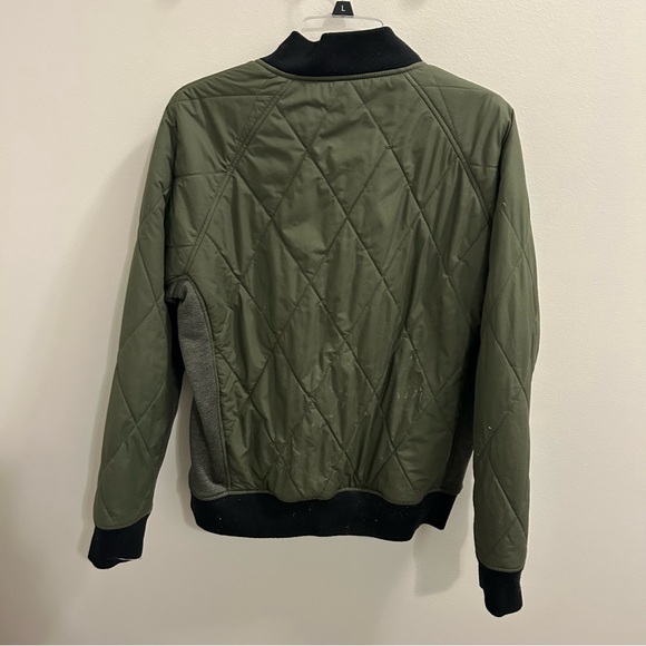 Oakley Bomber Jacket Small Full Zip Up Quilted Army Green - Picture 4 of 4
